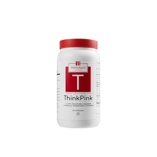 Hellobari ThinkPink: 5-HTP, Passiflora ve Kediotu Kapsülü (56 Kapsül)