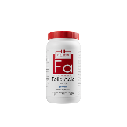 Hellobari Folik Asit: Doğal Çilek Aromalı Toz Form Destek (28 Porsiyon)