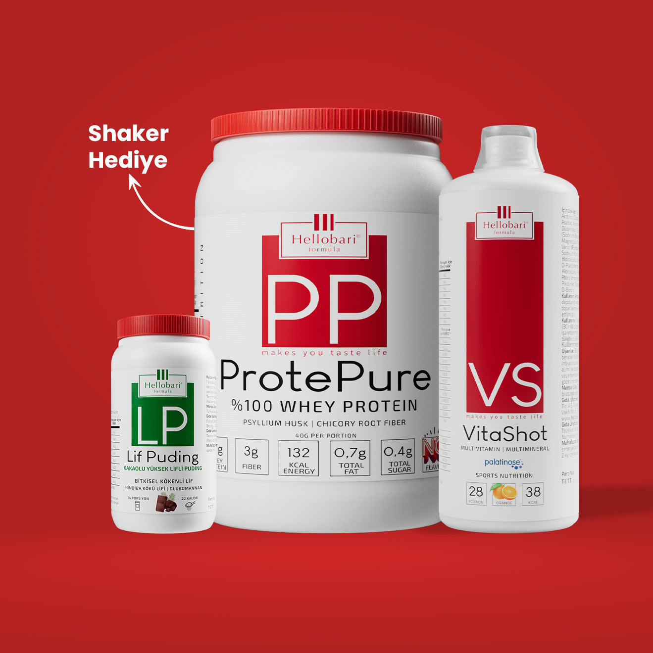 Hellobari Günü Kurtaran Kahraman Paketi; ProtePure, VitaShot Ve Lif Puding İçeriğiyle Gün Boyu Enerji, Protein, Lif Ve Multivitamin Desteği Sağlar