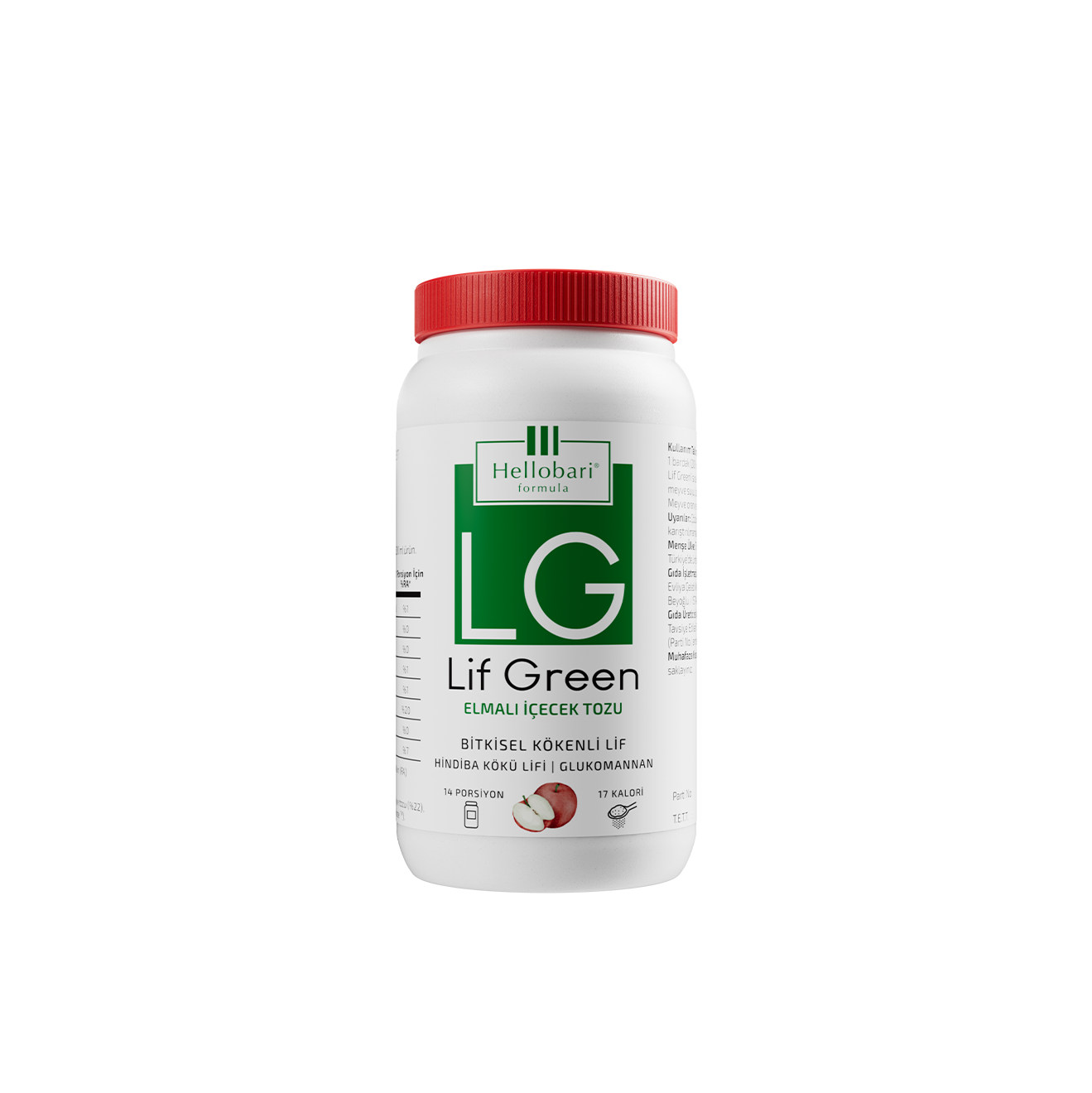 Hellobari Lif Green: Aromalı Bitkisel Toz Lif (14 Porsiyon)