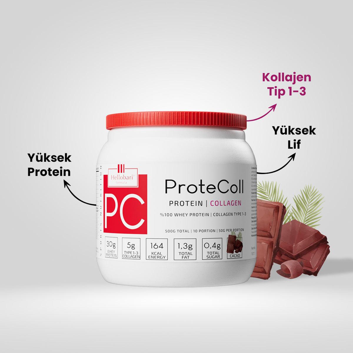 Hellobari ProteColl: Kollajenli Whey Protein (10 Porsiyon)