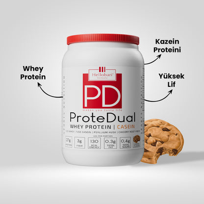 Hellobari ProteDual: %50 Whey ve %50 Kazein Proteini (28 Porsiyon)