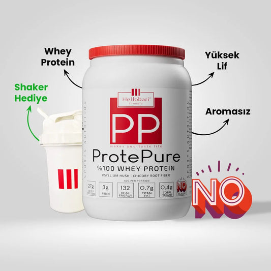 Hellobari ProtePure 28 Porsiyon Aromasız %100 Whey Protein İçeriği İle Size Destek Olur