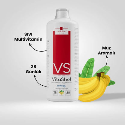 Hellobari VitaShot 13 Vitamin 5 Mineral İçeren Muz Aromalı Multivitamin Ve Multimineral Takviyesi