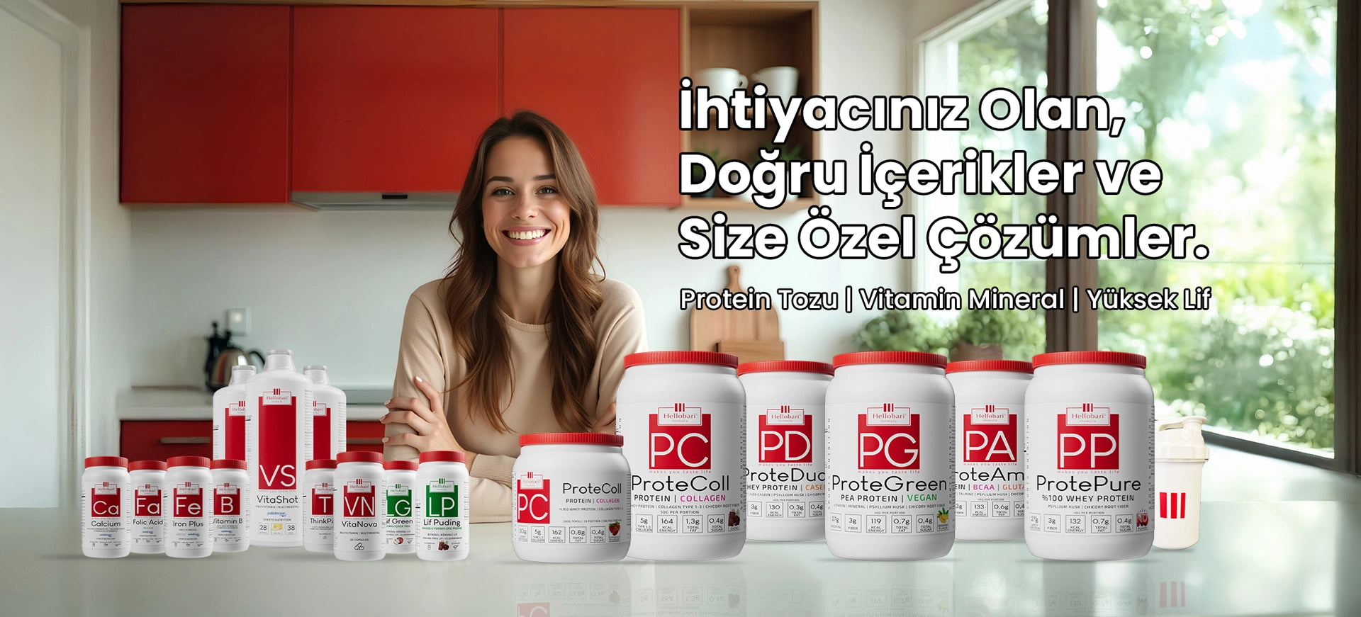Hellobari Protein Tozu Vitamin Mineral Destekleri