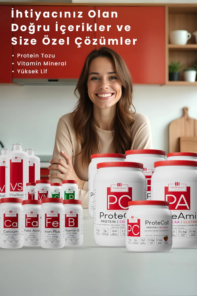 Hellobari Protein Tozu Vitamin Mineral Destekleri