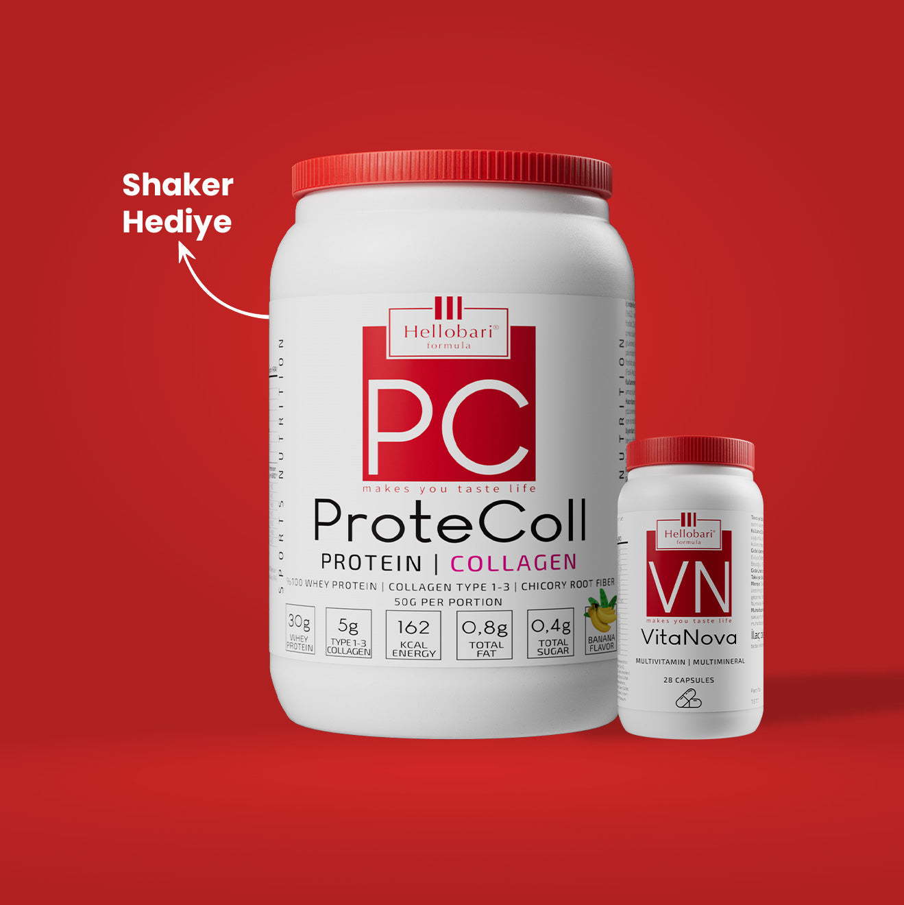 Hellobari Zinde Başlangıç Paketi; ProteColl Ve VitaNova İçeriğiyle Güne Enerjik Başlamak, Günlük Protein Ve Multivitamin Desteği Almak İçin İdeal Bir Seçimdir
